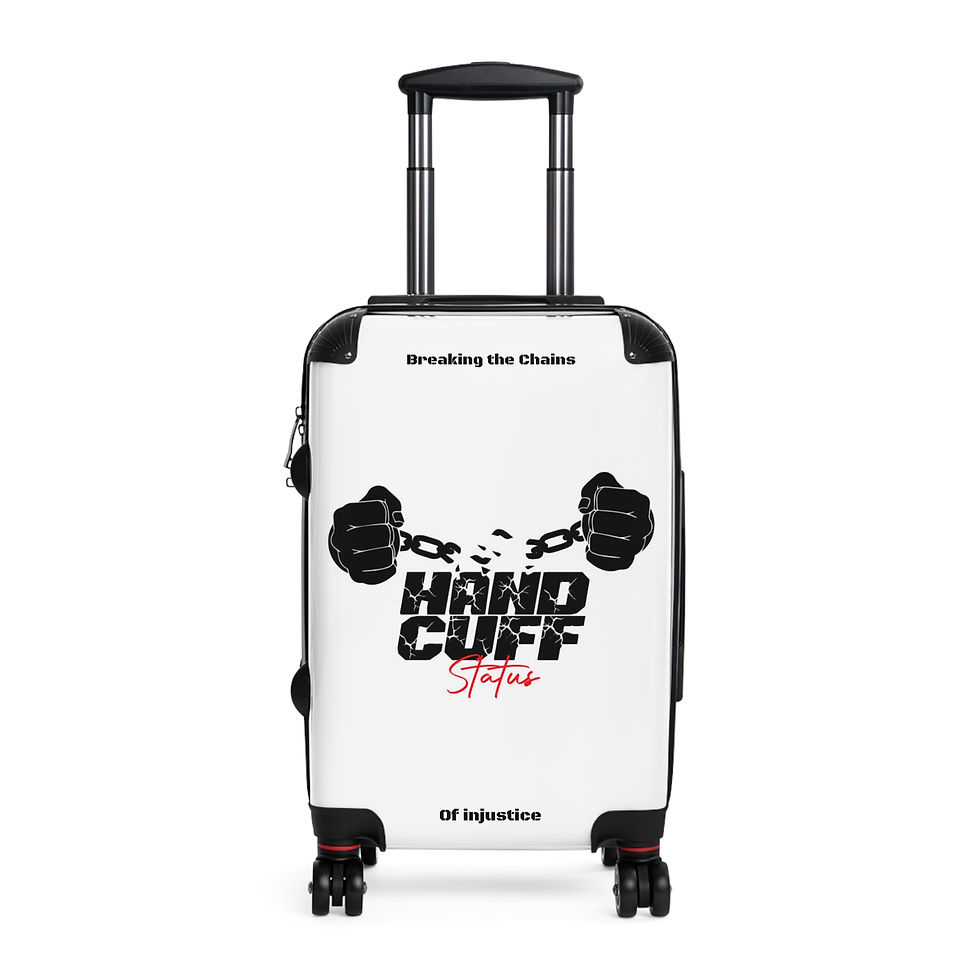 थंबनेल: Handcuff Status Carry-On Suitcase – Advocacy