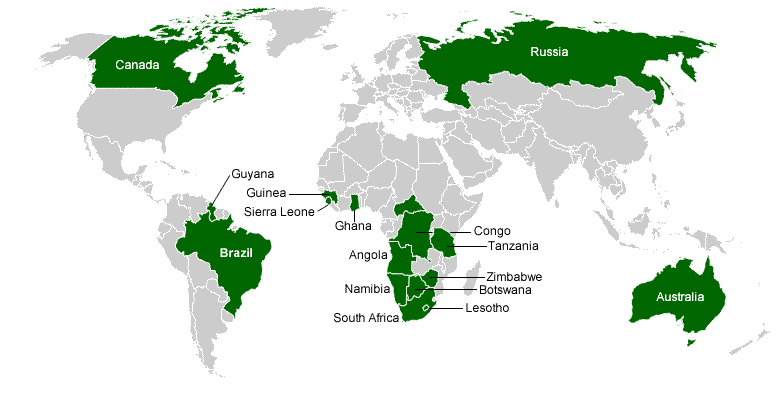 Which Countries Produce the Most Gem Diamonds?