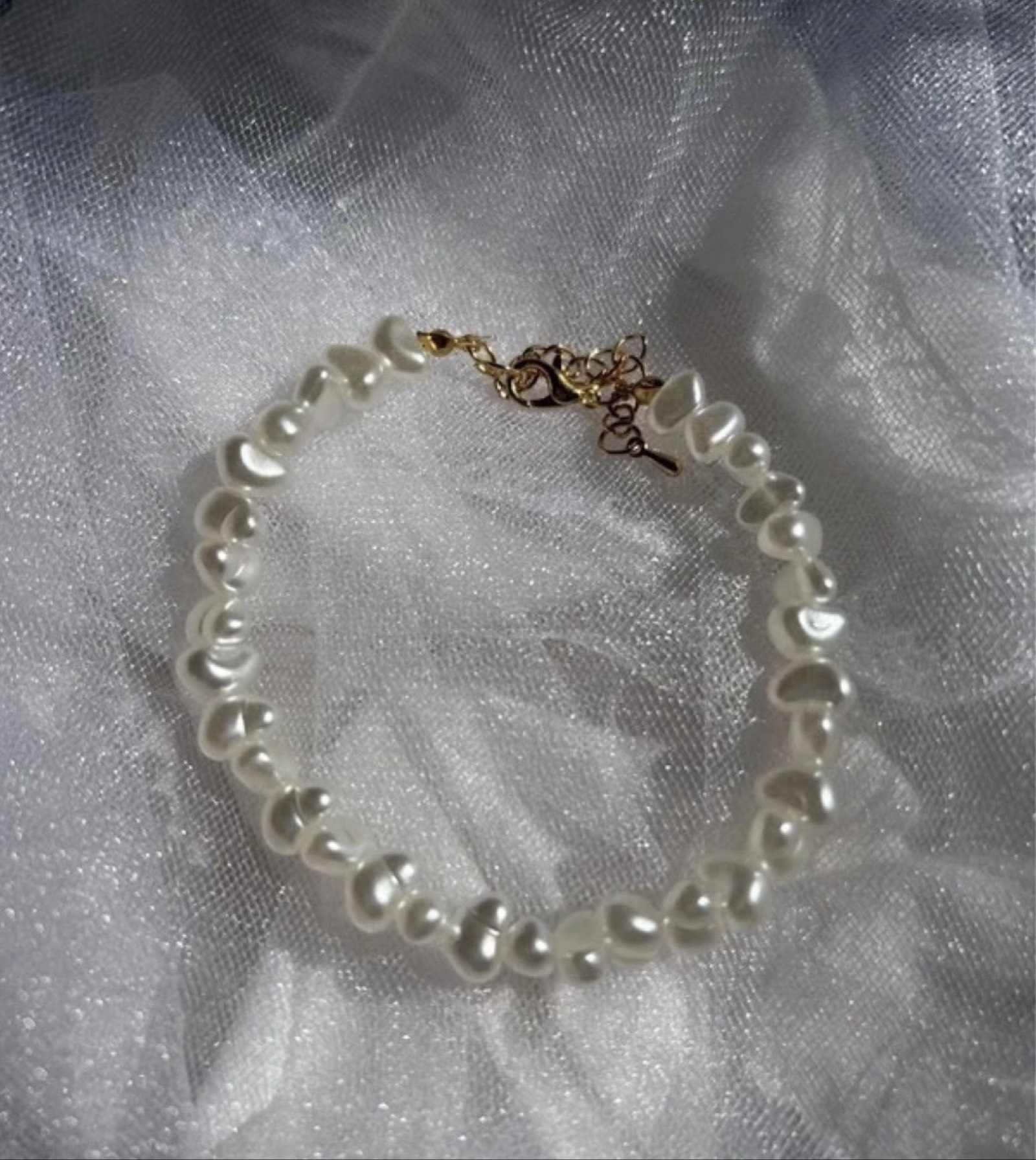 Hand made Baroque Pearl Beaded Bracelet