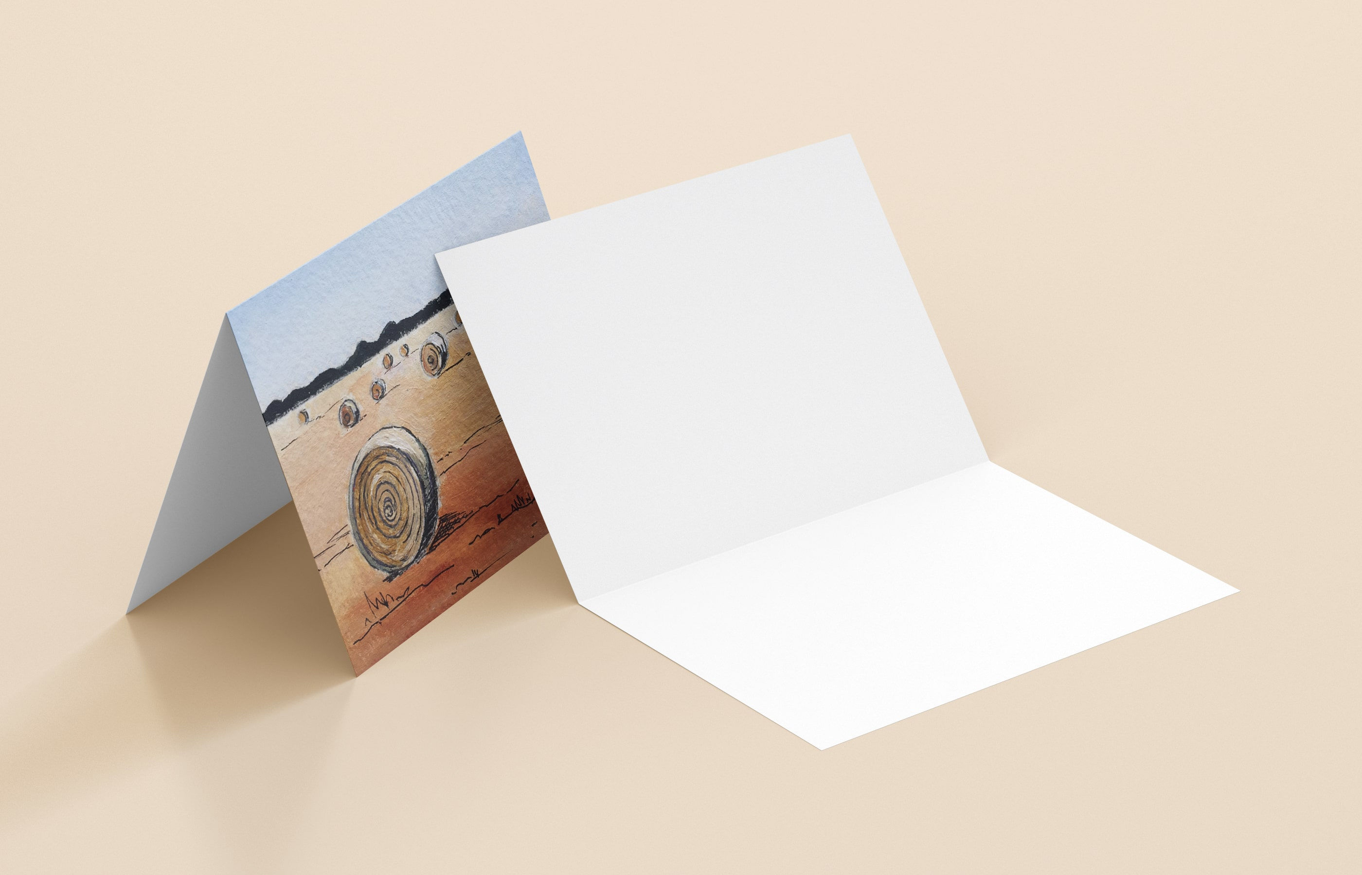 Greeting Card - Haybales