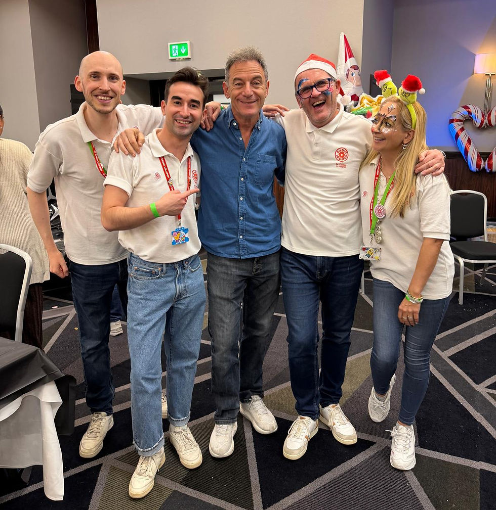 All smiles with Jason Isaacs