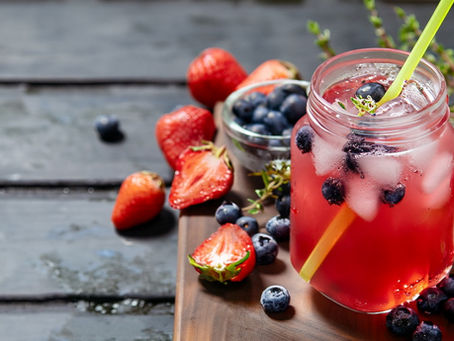 Fraisinade - Limonade avec fraises et bleuets