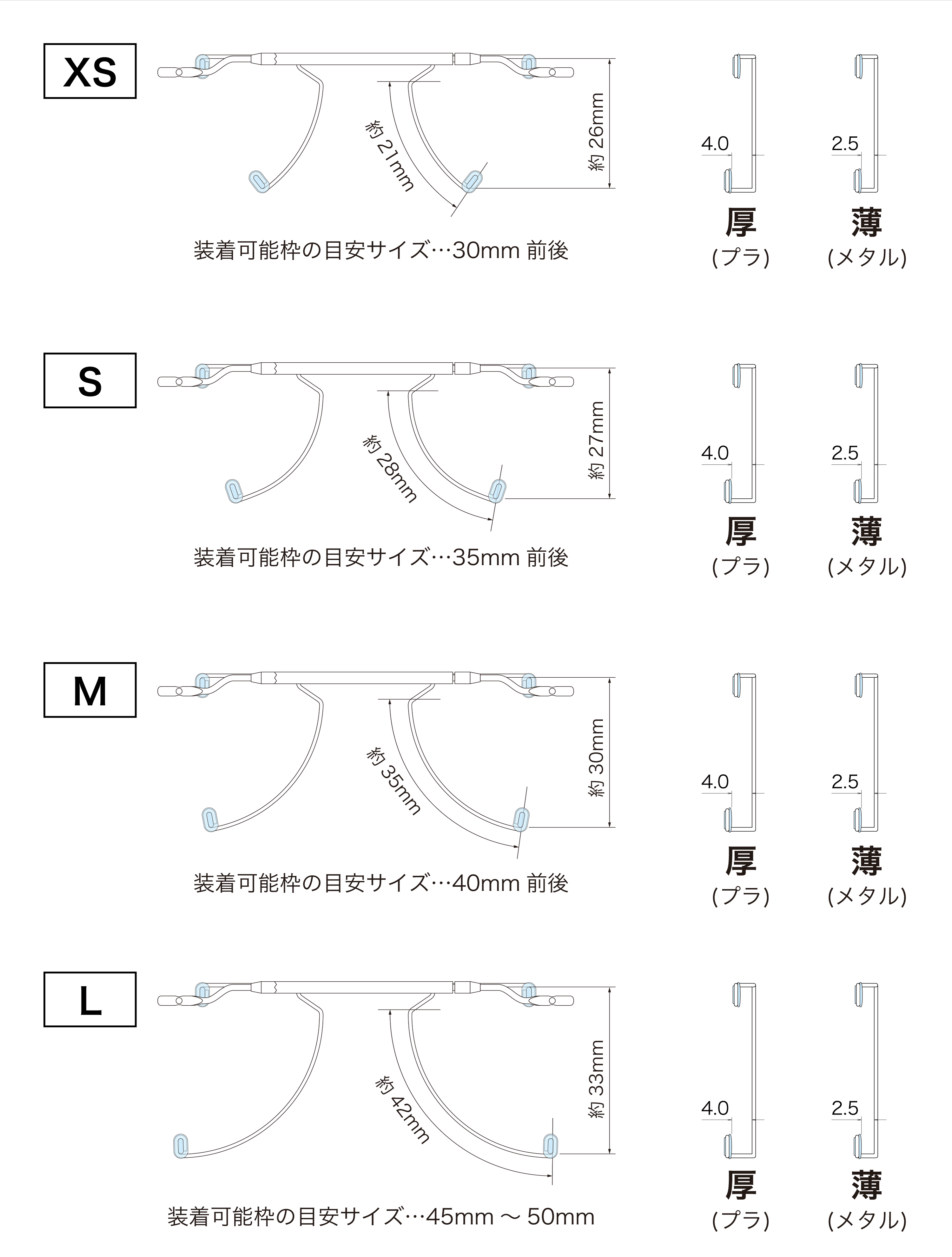 フリップ金具の仕様