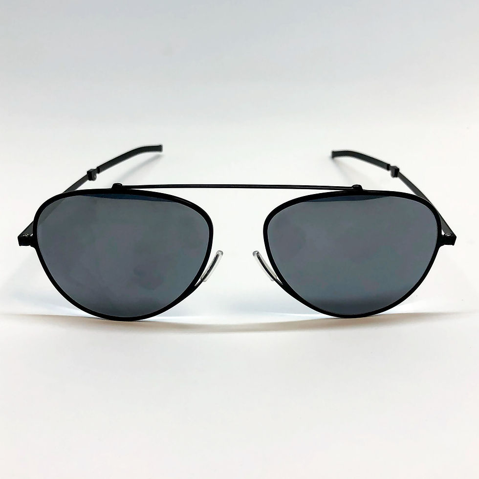 Aviator Black/Grey Flash Mirror Polarized(表面ミラーコート、透過率:10%)