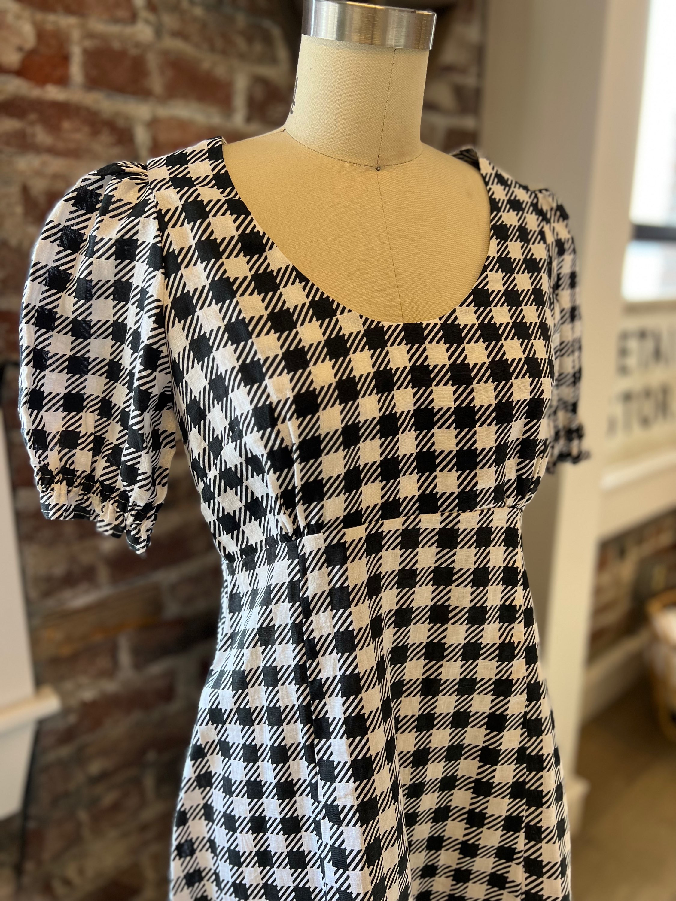 Black and White Checker Dress by Holiday