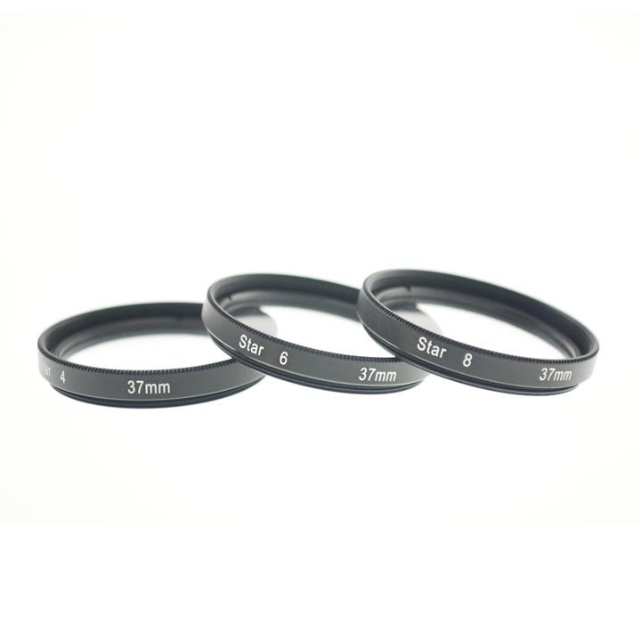 Thumbnail: 37mm Thread 4 / 6 / 8 Star Filter Effect Set with Universal Clip for Smartphone