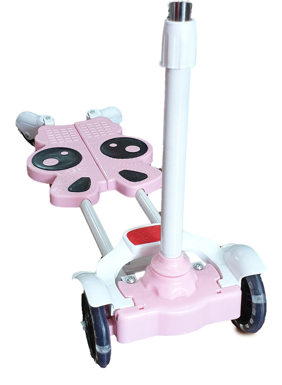 Thumbnail: kids 4 wheel zip flick style scooter with adjustable height