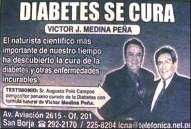 2005 NO MAS FALSO CURADOR DE DIABETES