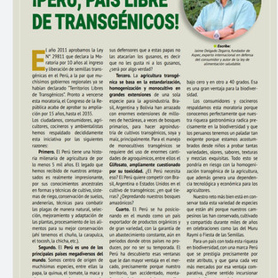 Perú, país libre de transgénicos