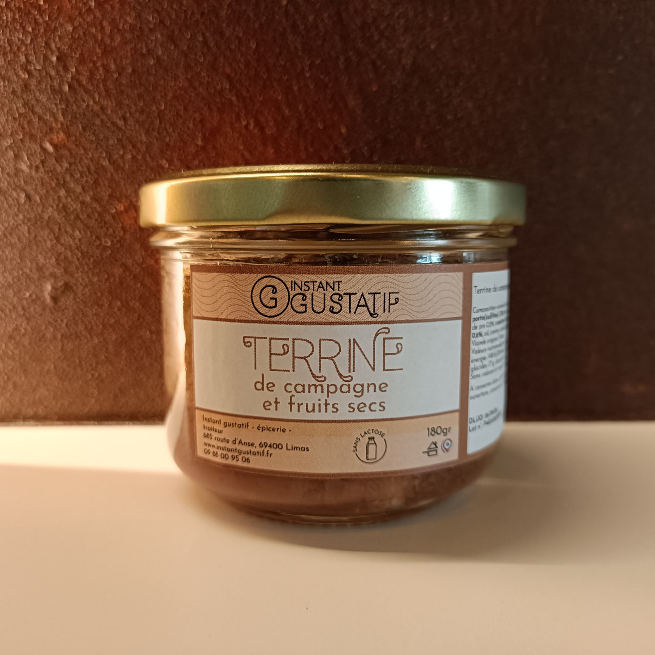 conserve de terrine de campagne aux fruits secs