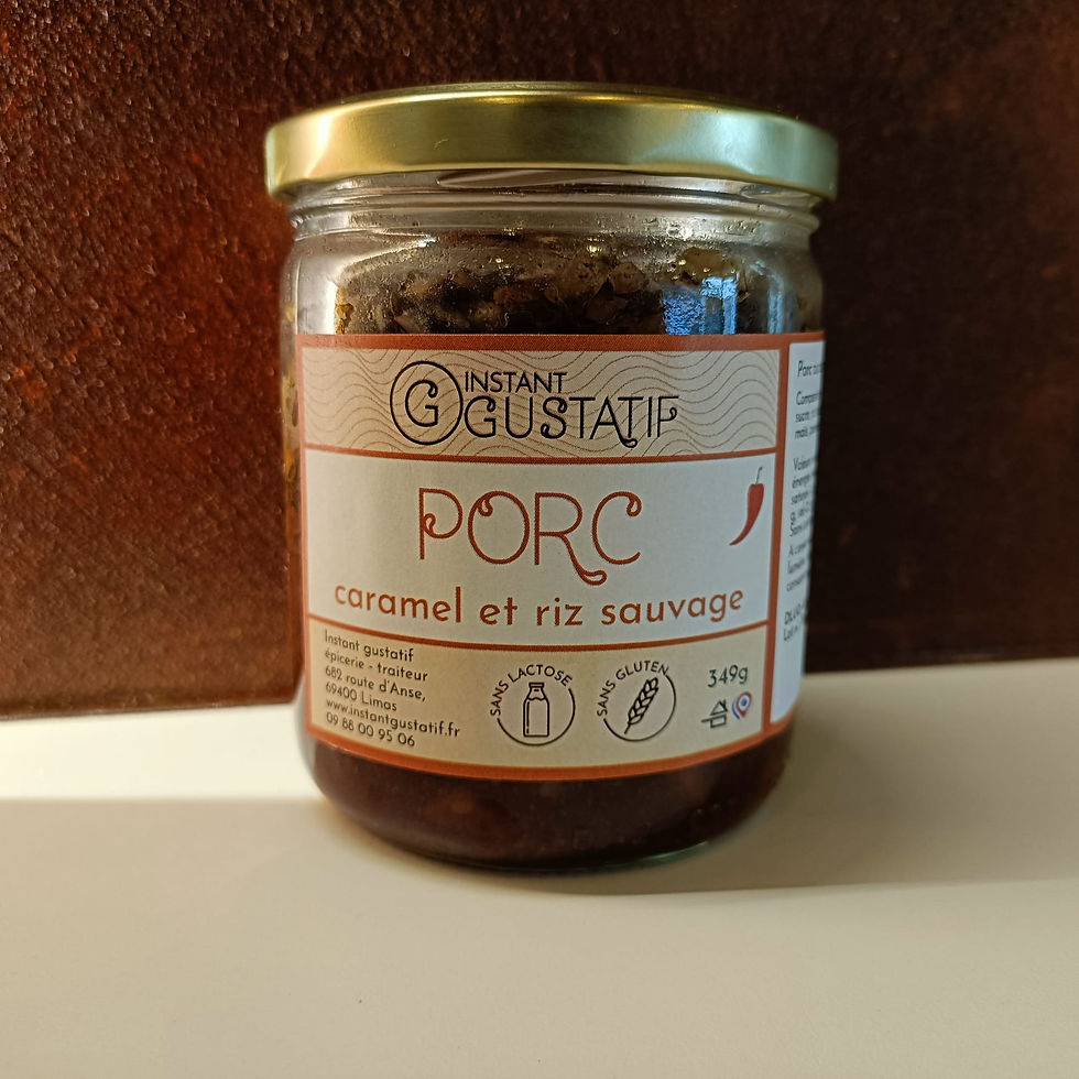 conserve de porc au caramel et riz sauvage