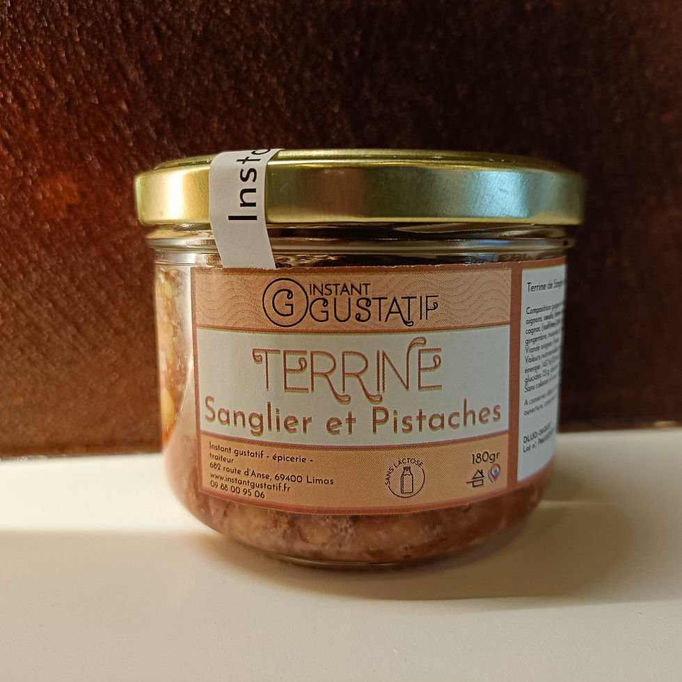 conserve de terrine de sanglier et pistaches