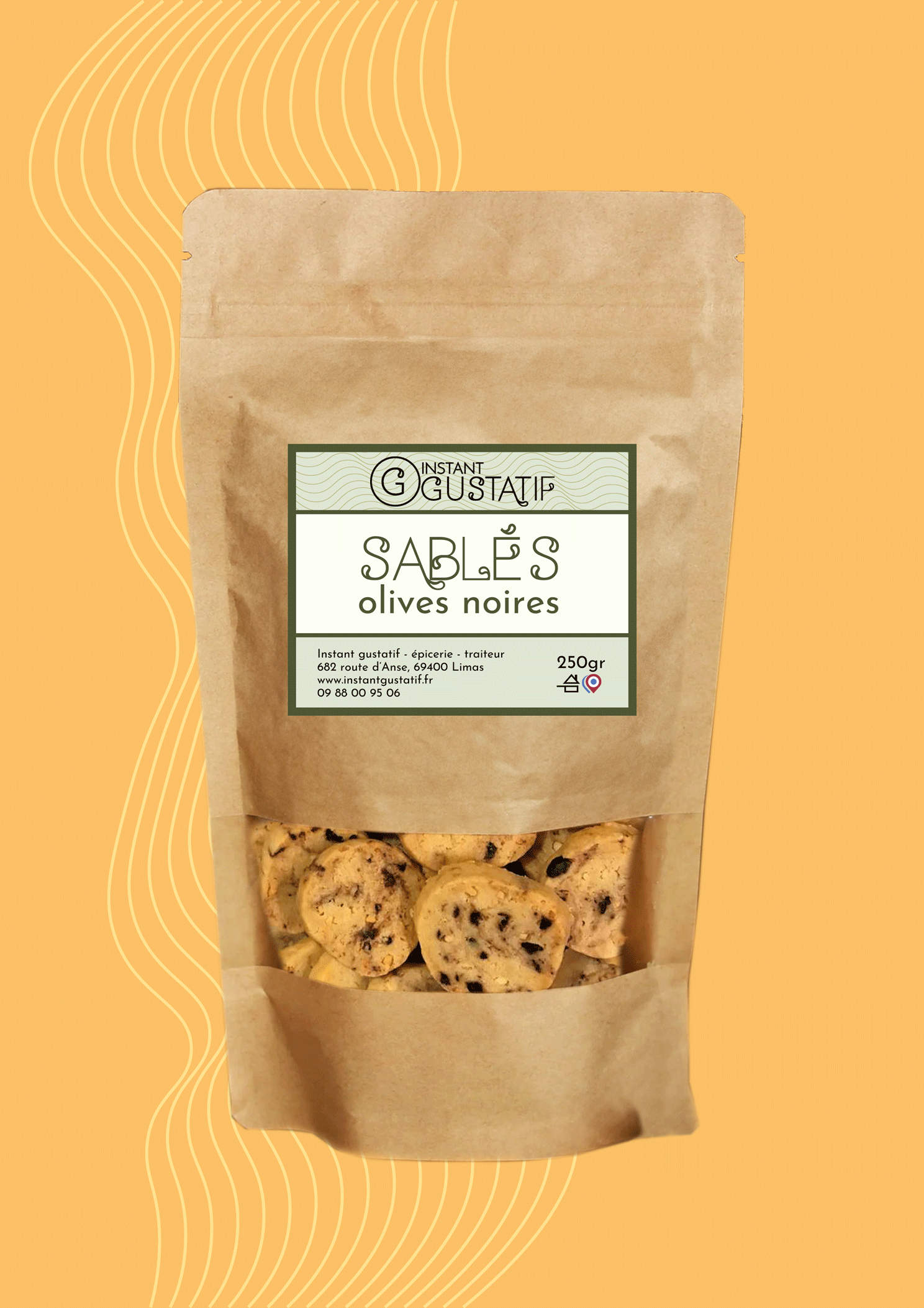 paquet de sablés aux olives