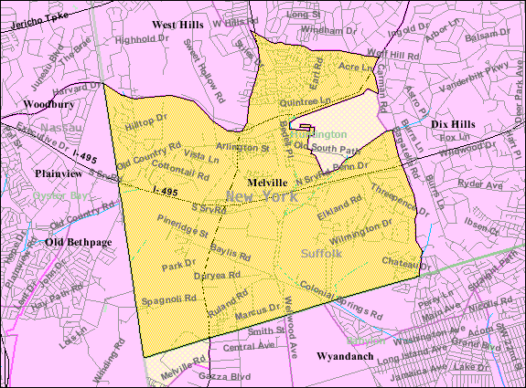 Melville-ny-map