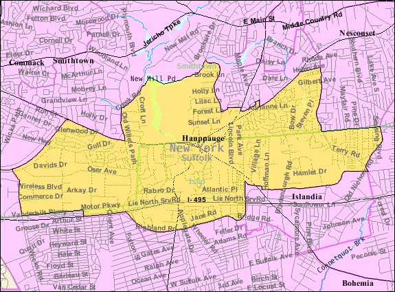 Hauppauge-ny-map