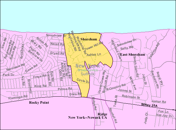 shoreham-Ny-map