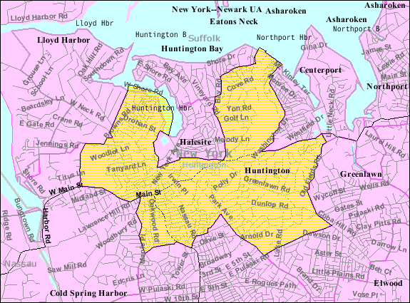 Huntington-village-map