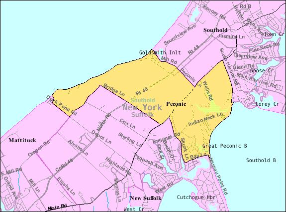 Peconic-ny-map