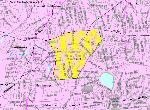 Nesconset-NY-Map