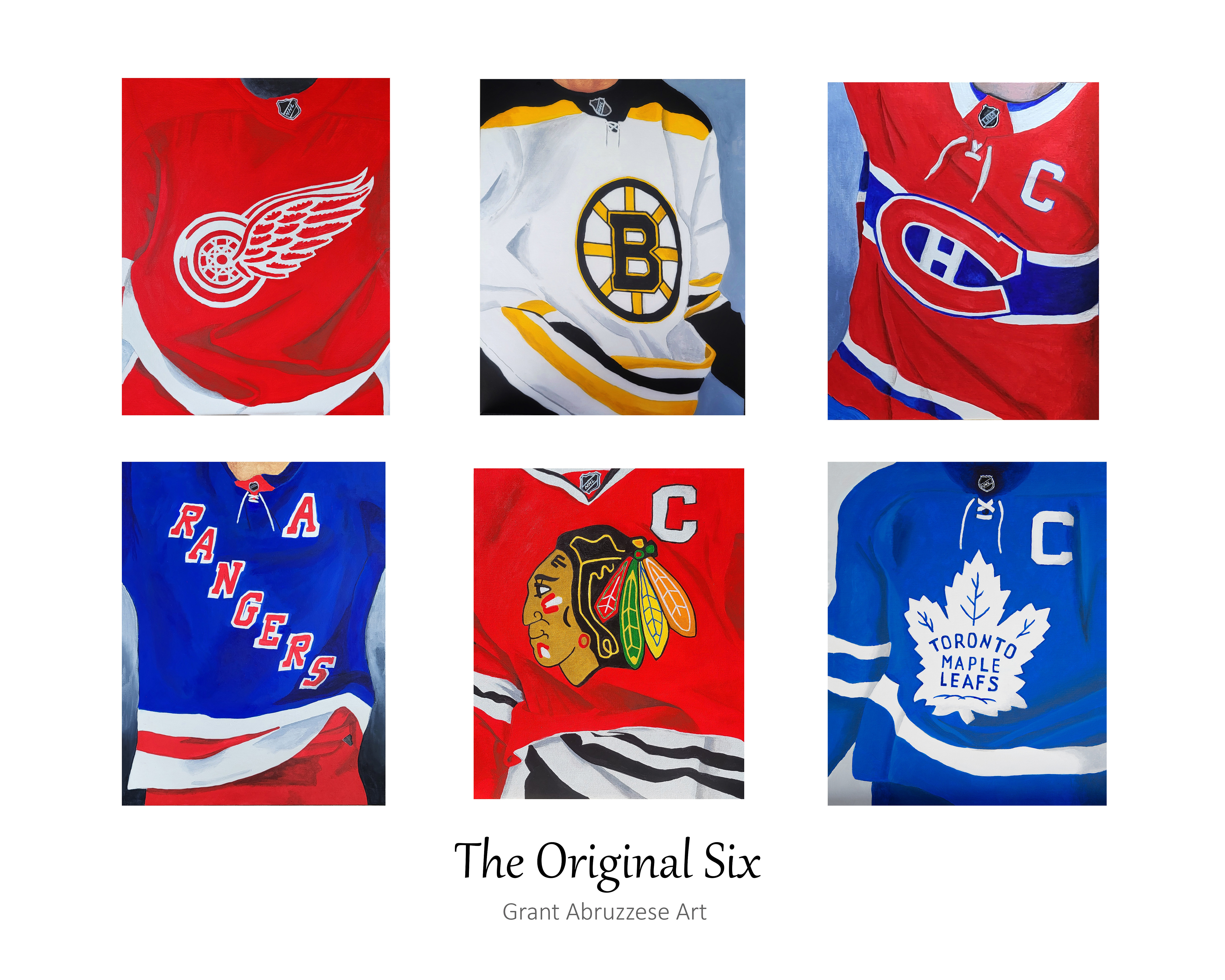 The Original Six 16x20 fine art print