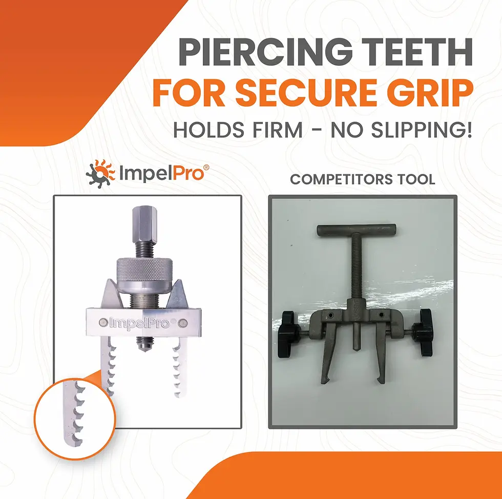 ImpelPro Impeller Puller Vs competitor Piercing Truth For Secure grip