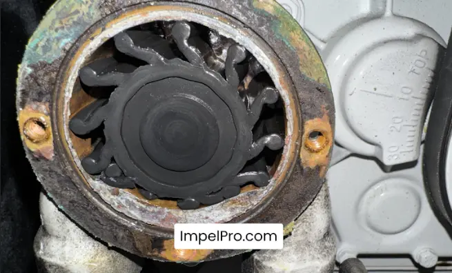 Common impeller damage: cracks, set vanes, and missing pieces