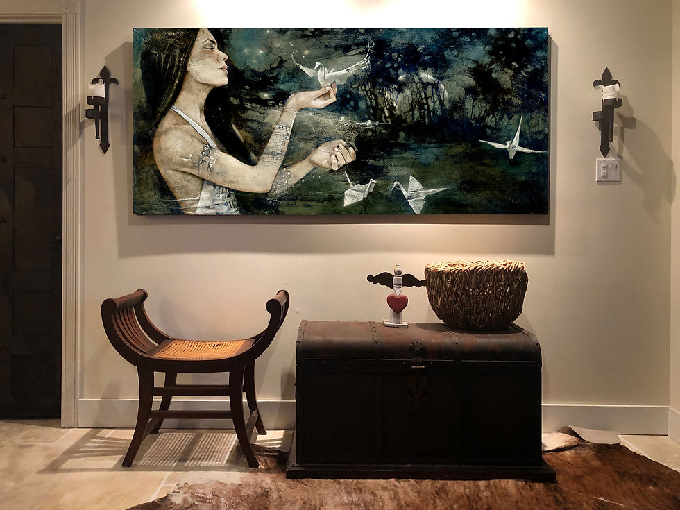 Thumbnail: #260 "Letters to God" giclée print on canvas