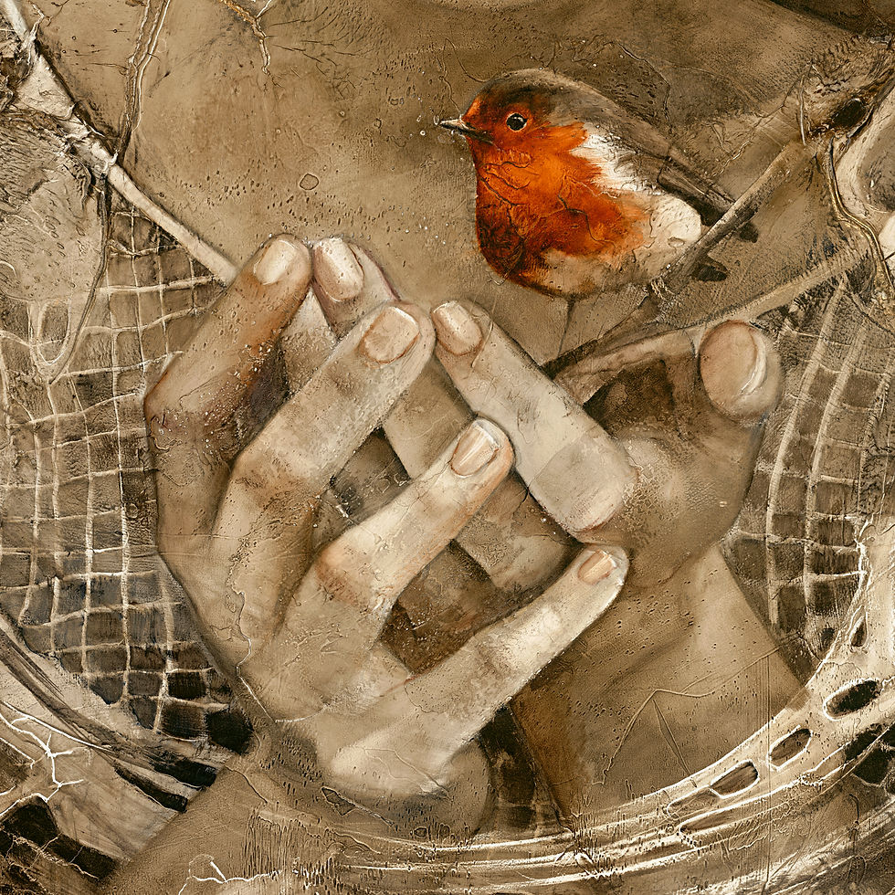Thumbnail: #259"Birdie"    giclée print on canvas