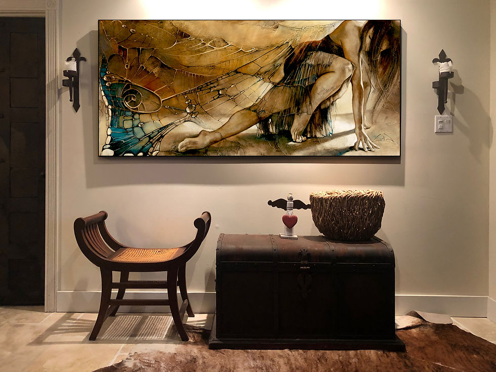 Thumbnail: #120" Falling Up" giclée print on canvas
