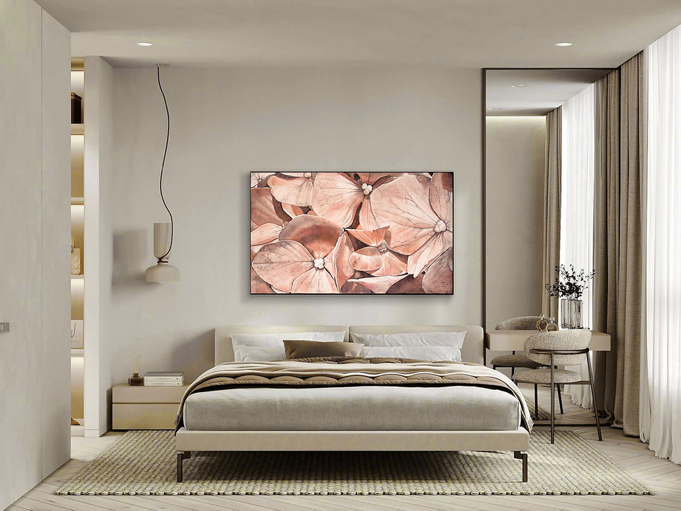 Thumbnail: #407 "Hydrangea"  original oil painting