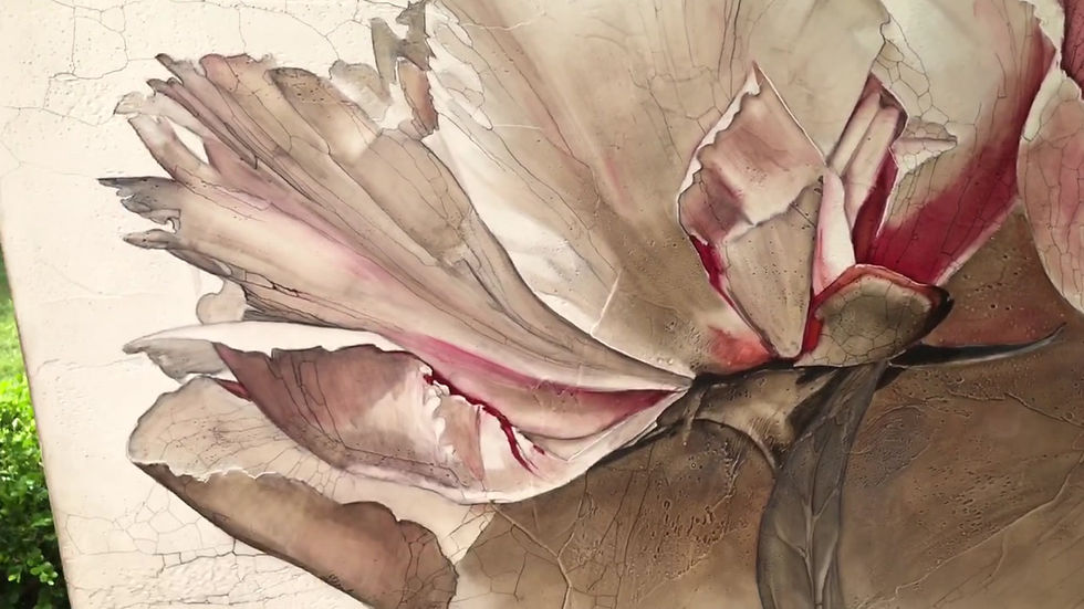 Thumbnail: #424"Pink Peonies", giclée print on canvas