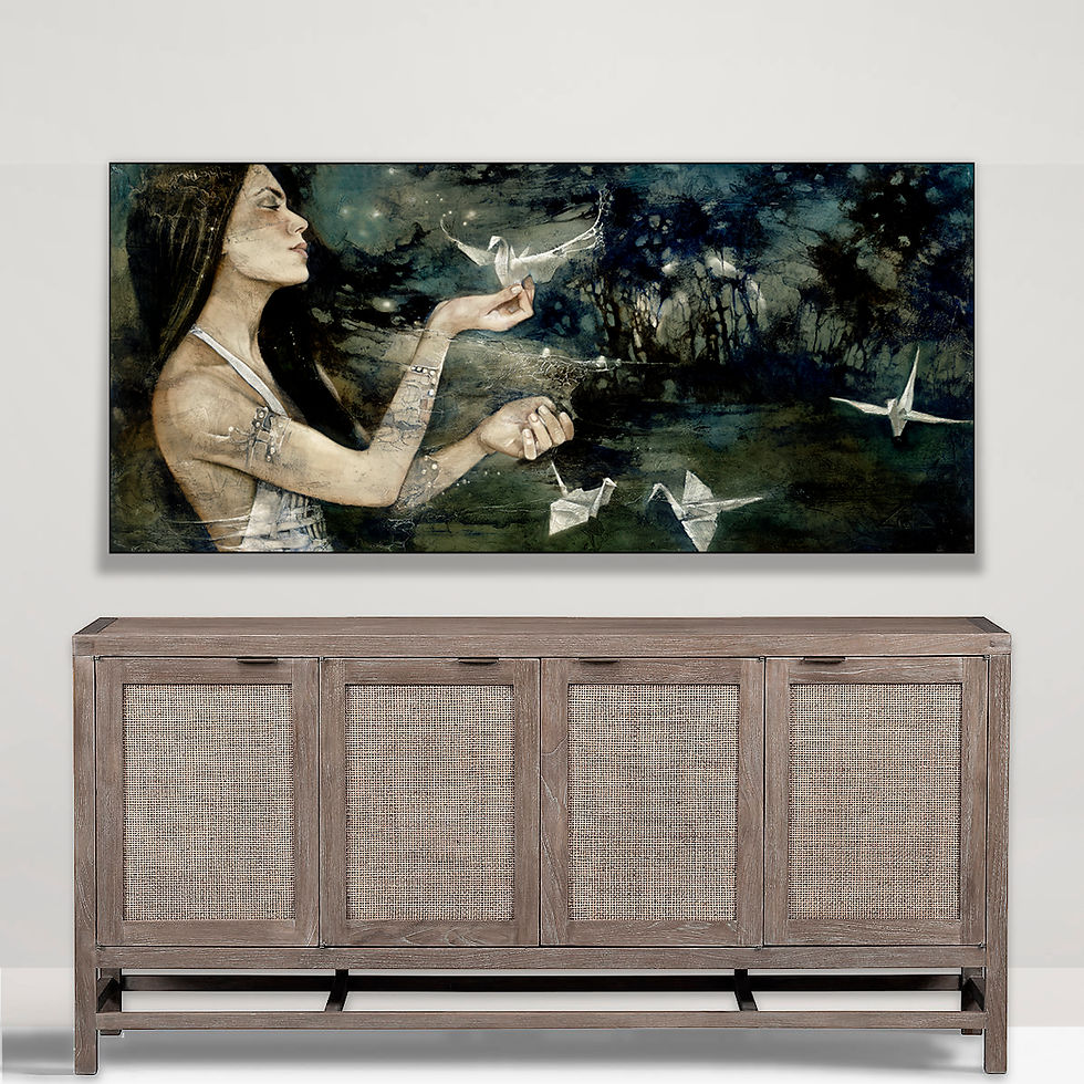 Thumbnail: #260 "Letters to God" giclée print on canvas