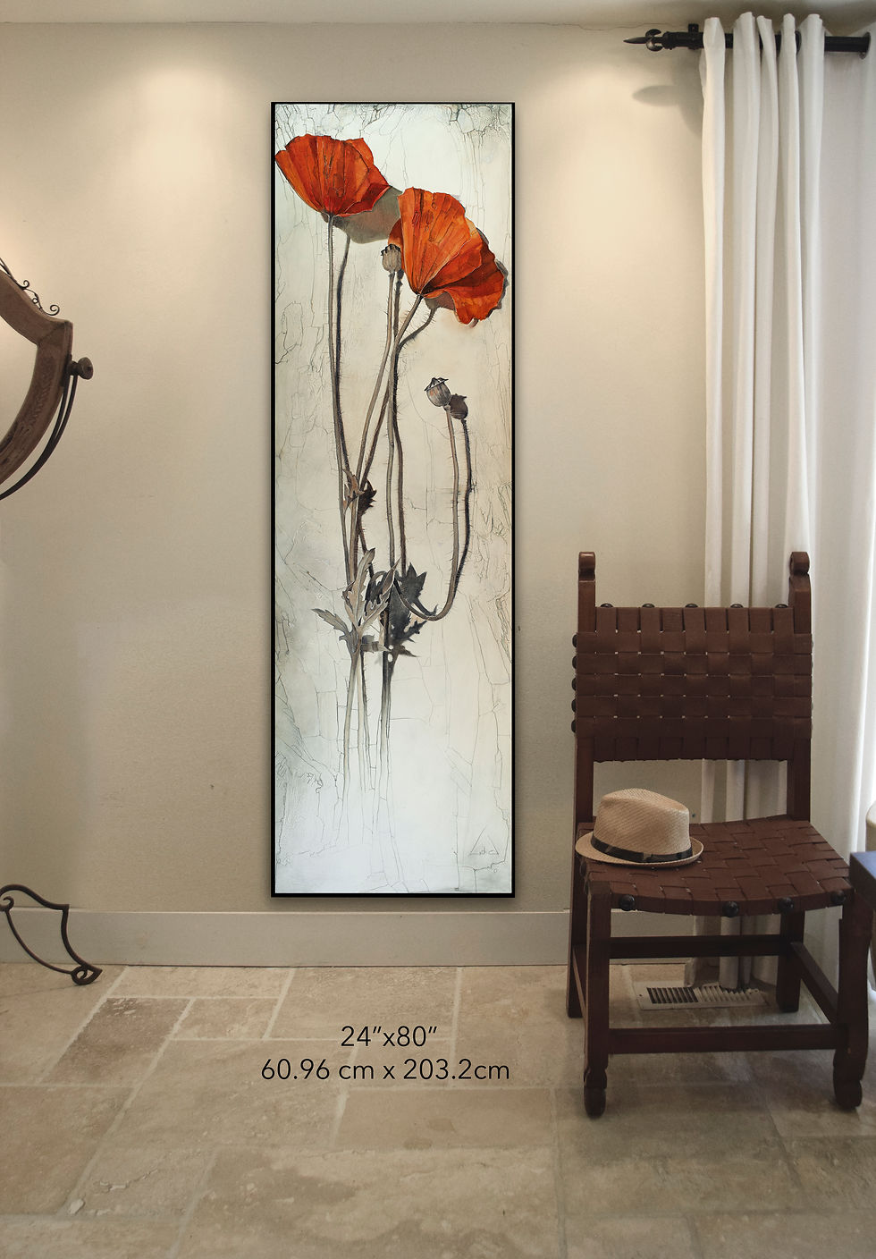 Thumbnail: #355 "Red  Poppies”, giclée print on canvas