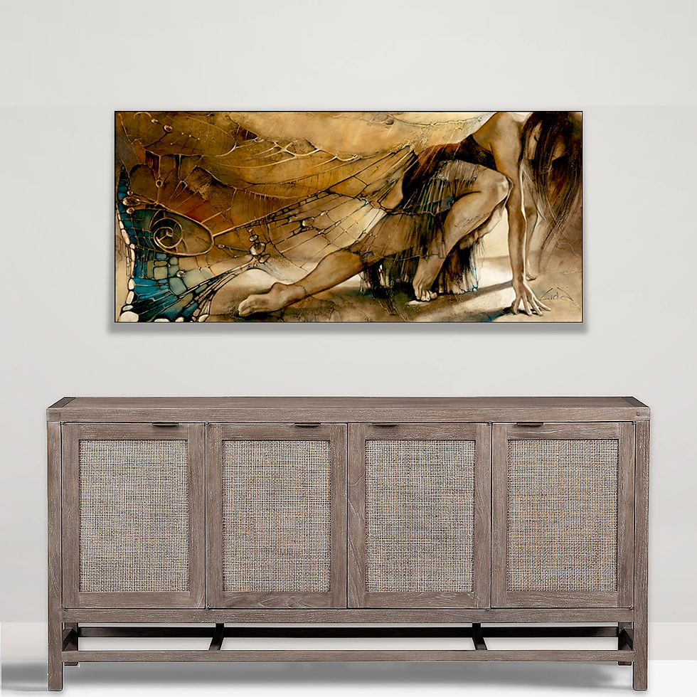 Thumbnail: #120" Falling Up" giclée print on canvas