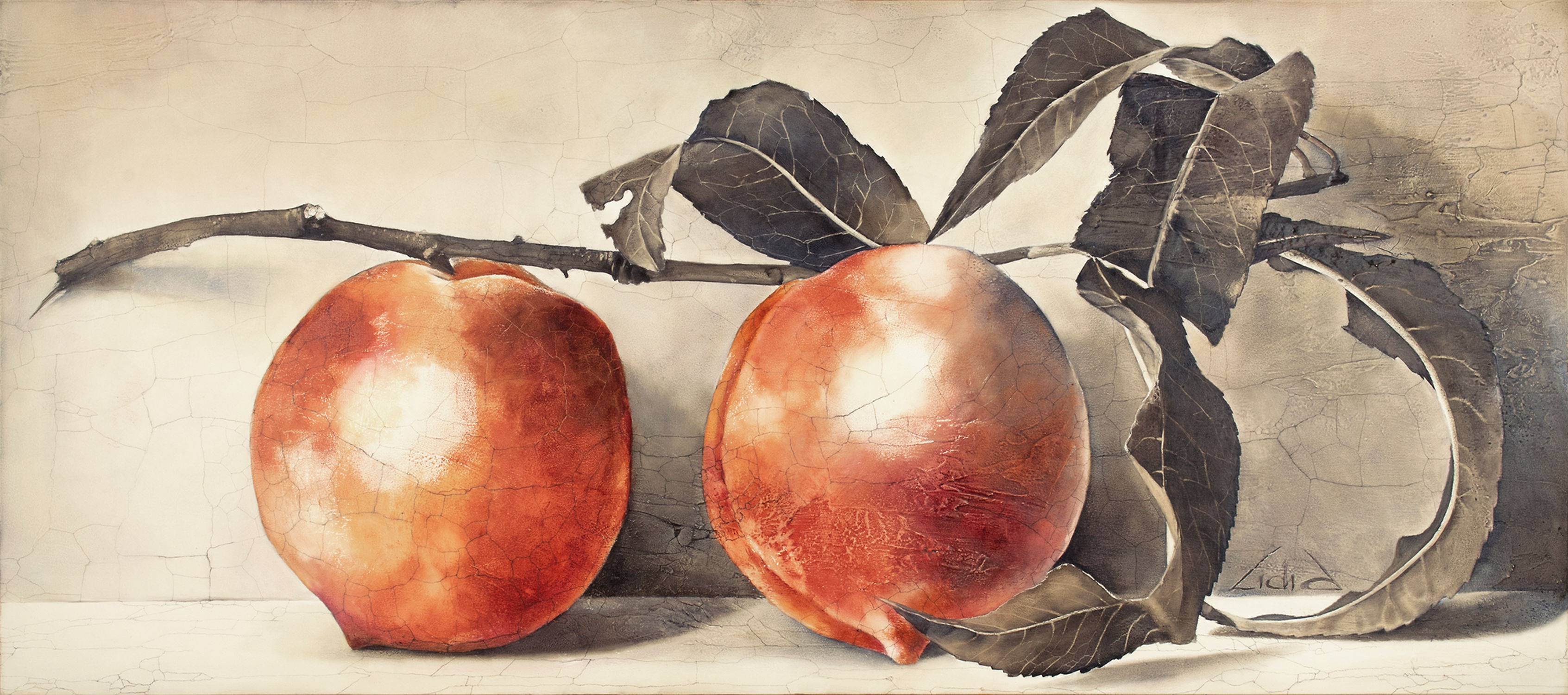 #438 „Life's peachy”, original oil painting