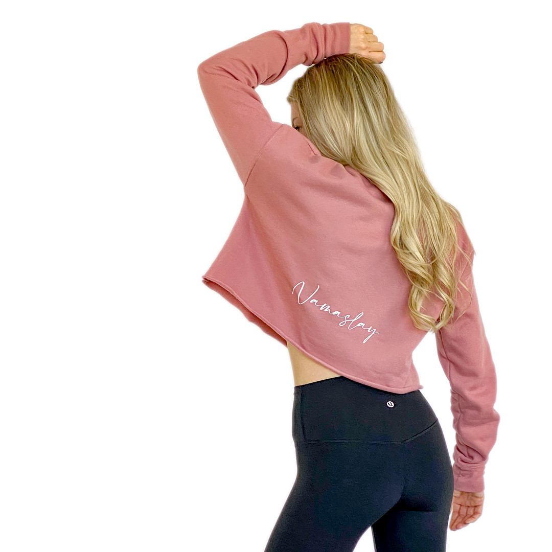 Crop Sweater-Mauve M