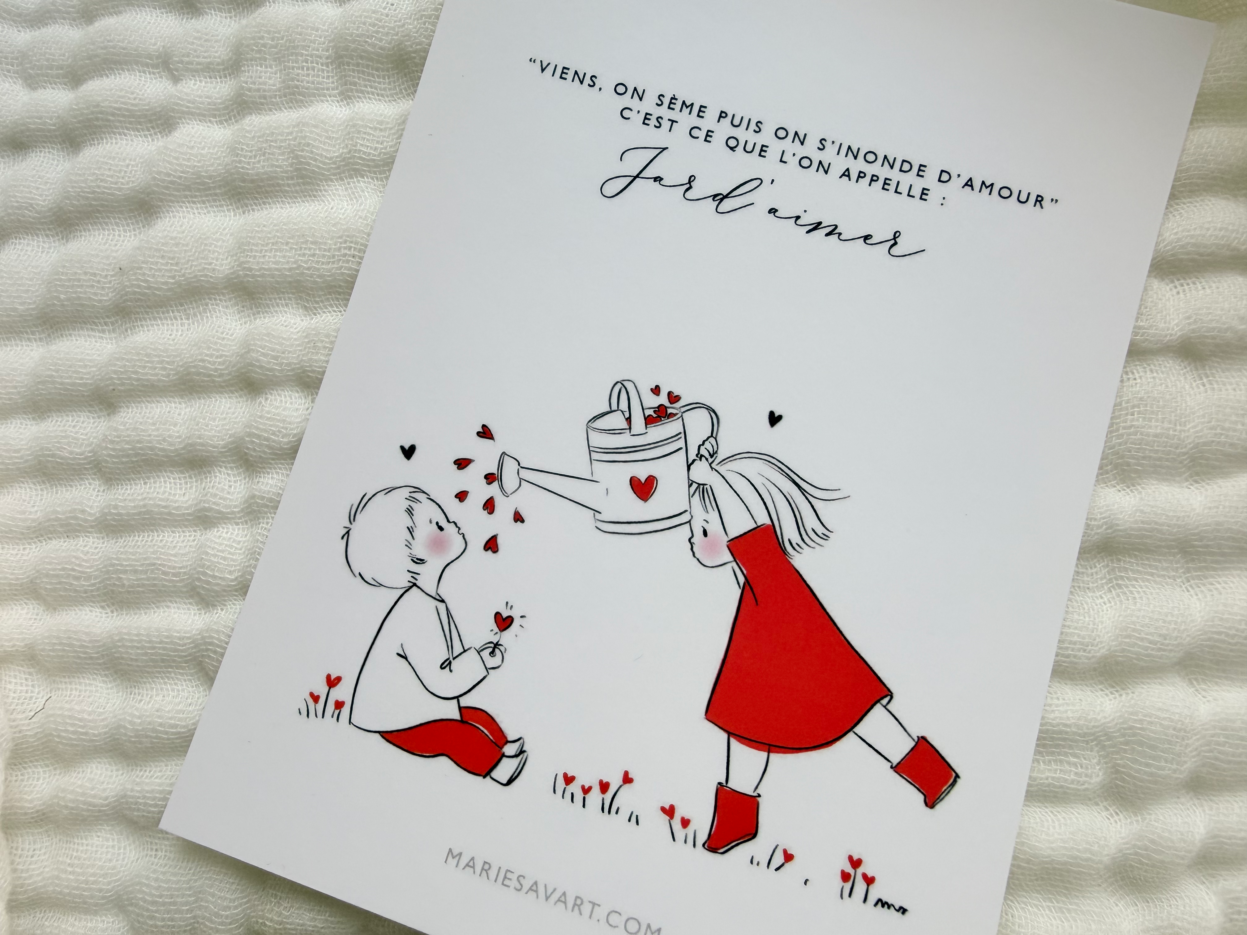 Carte A6 L'AMOUR jardaimer