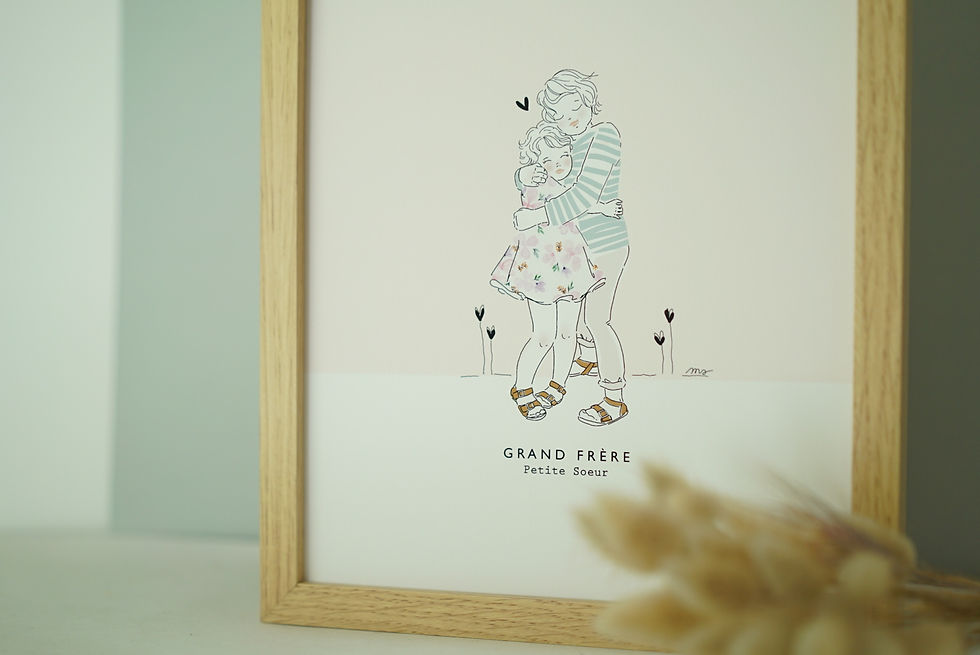 Thumbnail: Affiche A4 Grand frère petite soeur