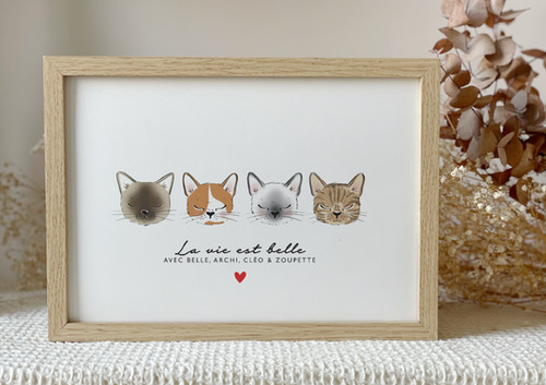 Affiche A4 ou A5 FRESQUE MON ANIMAL | marie savart