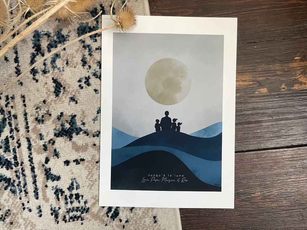 Thumbnail: Affiche A4 PAPA LUNE