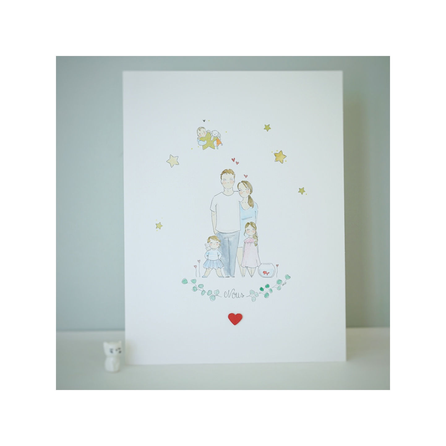 Illustration aquarelle 'FAMILLE'