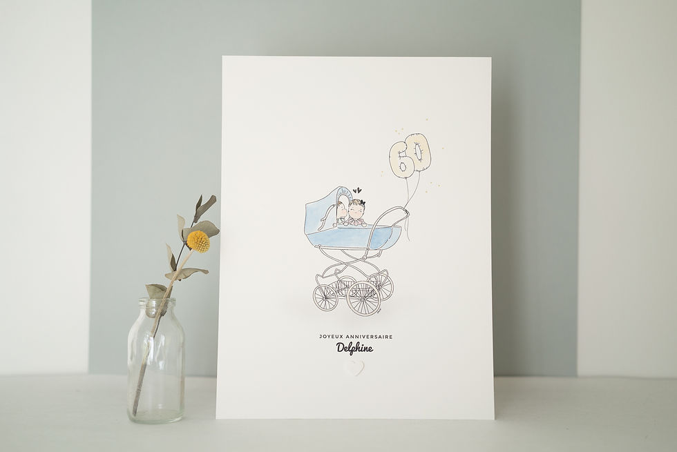 Thumbnail: Illustration aquarelle 'ENFANT'(ou adulte seul)