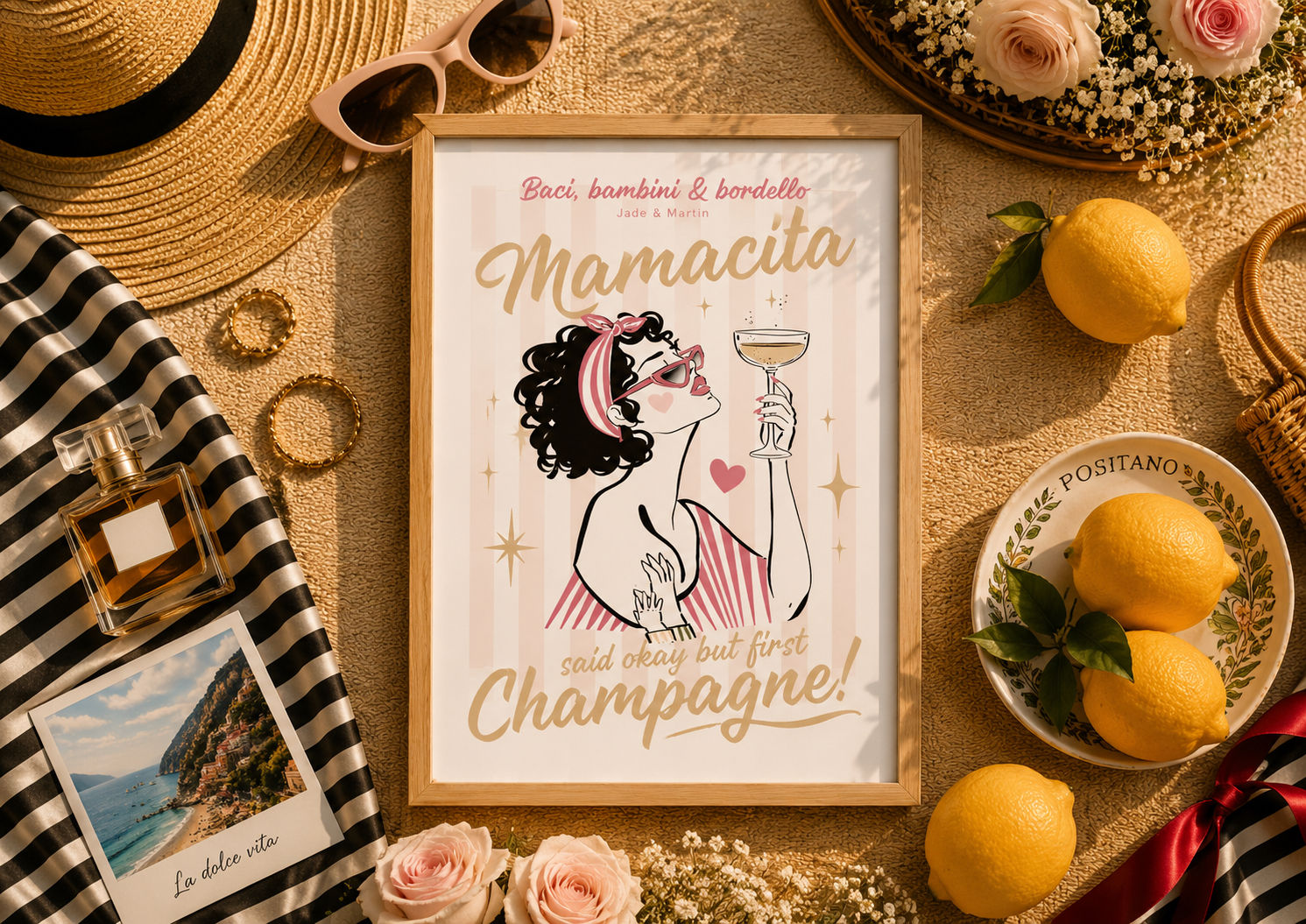 Affiche A4 Mamacita CHAMPAGNE