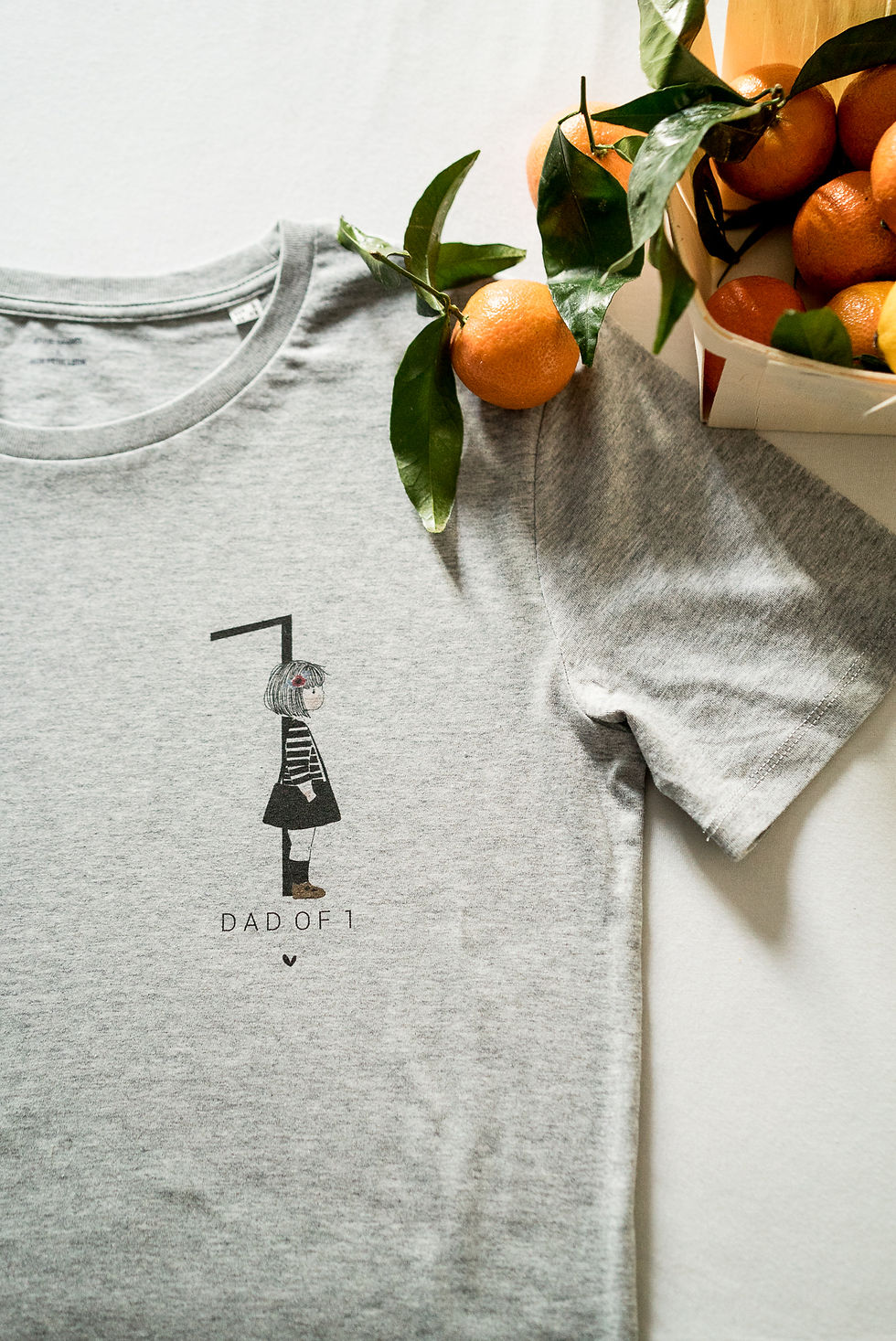 Miniature : T-shirt DAD OF Homme MC Gris chiné (personnalisable)