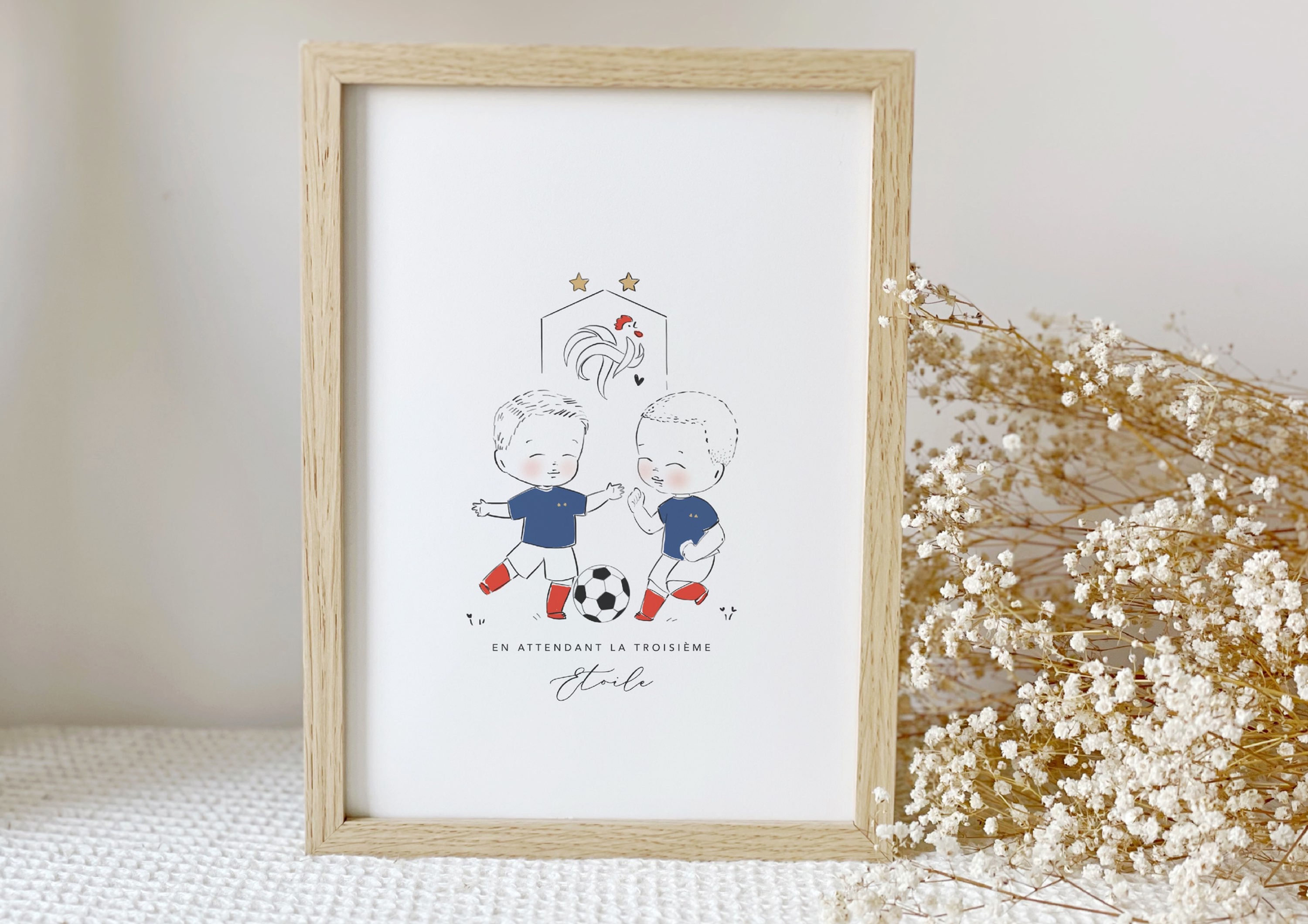 Affiche A4 ou A5 PETIT HEROS 2 footballeurs