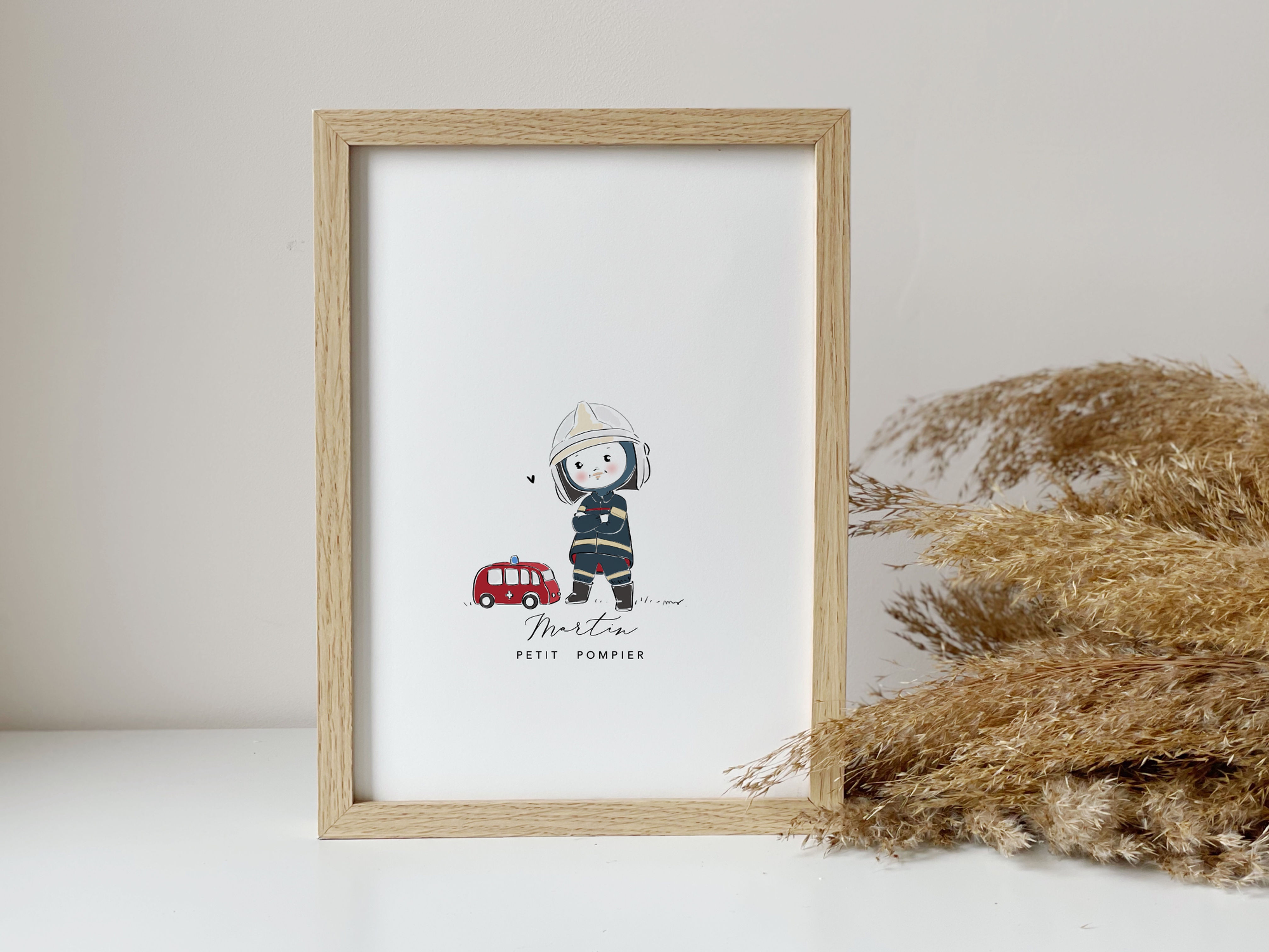 Affiche A4 ou A5 PETIT HEROS Pompier