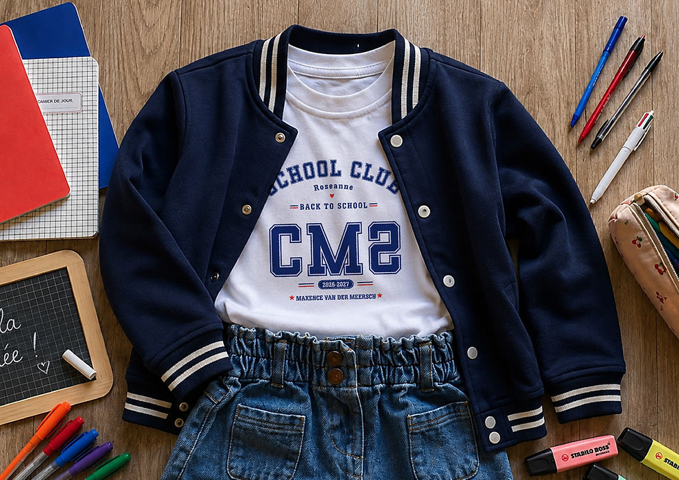 Thumbnail: T-shirt enfant VARSITY Typo