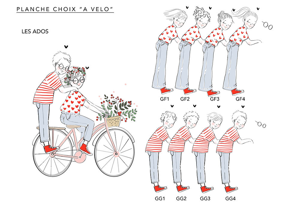 Miniature : Affiche A4 A VELO femme 2 à 5 enfants