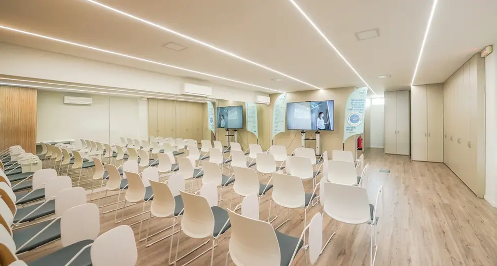 Sala de formação da Mutual Clinic Braga