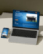 Orbis Electrical website displayed on a laptop and mobile phone showing a professional trades website design